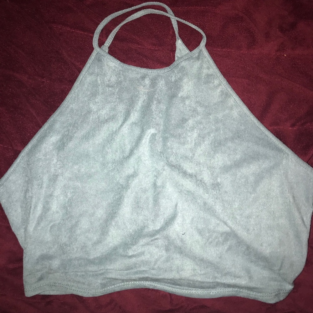 Cropped halter top